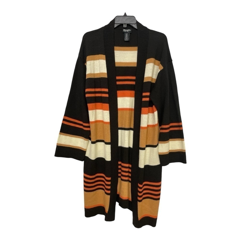 Wrangler Retro Long Duster Cardigan Striped Western Boho S/M - Picture 3 of 12